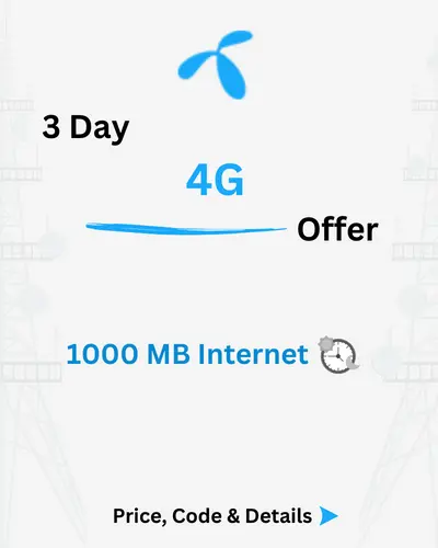 Telenor 3 Day 4G Bundle Price, Code, Details