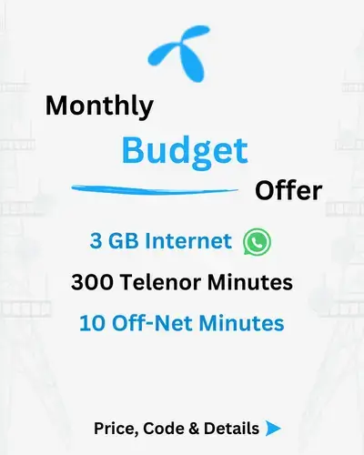 Telenor Mahana Budget Package Price, Code, Details