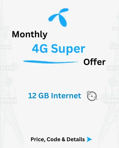 Telenor Monthly 4G Super Offer Price, Code, Details