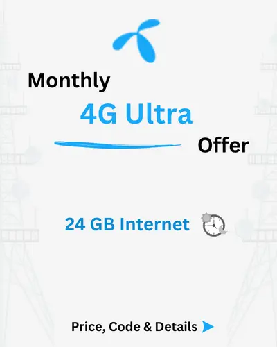 Telenor Monthly 4G Ultra Offer Price, Code, Details