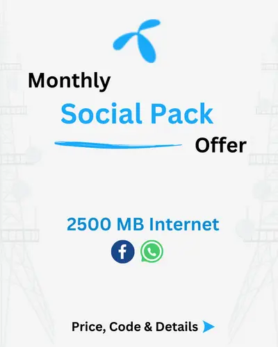 Telenor Monthly Social Pack Offer Price, Code, Details