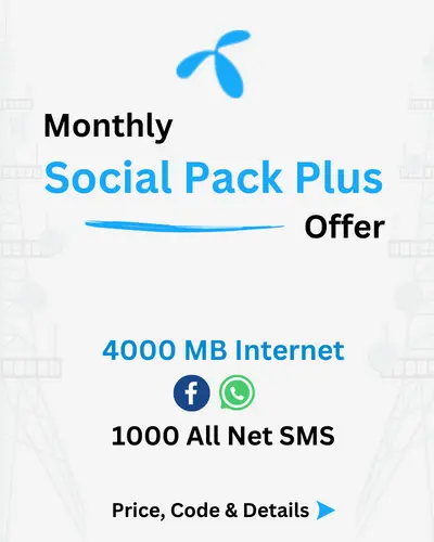 Telenor Monthly Social Pack Plus Offer Price, Code, Details