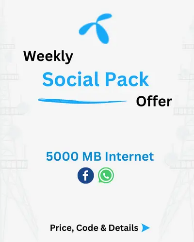 Telenor Weekly Social Pack Offer Price, Code, Details