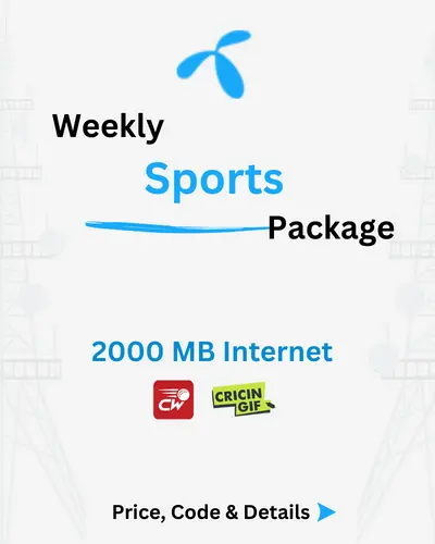 Telenor Weekly Sports Package Price, Code, Details