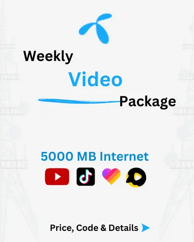 Telenor Weekly Video Package Price, Code, Details