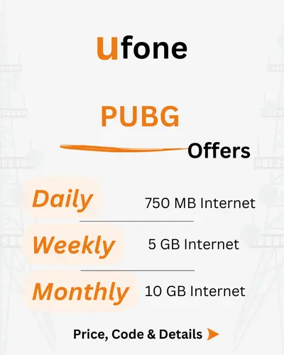 Ufone Daily, Weekly, Monthly PUBG Offer Price, Code, Details