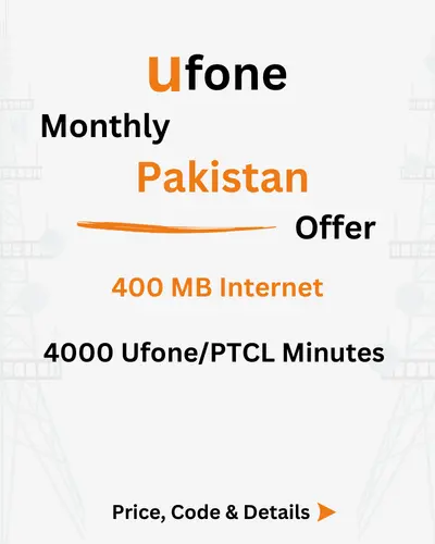 Ufone Monthly Pakistan Offer Price, Code, Details