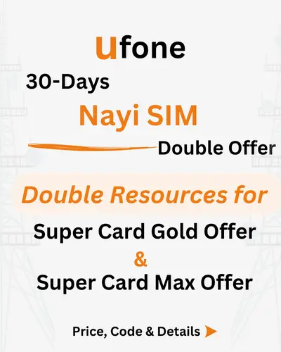 Ufone Nayi SIM Double Offer Price, Code, Details