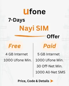 Ufone Nayi SIM Offer Price, Code, Details