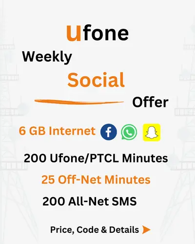 Ufone Weekly Social Offer Price, Code, Details